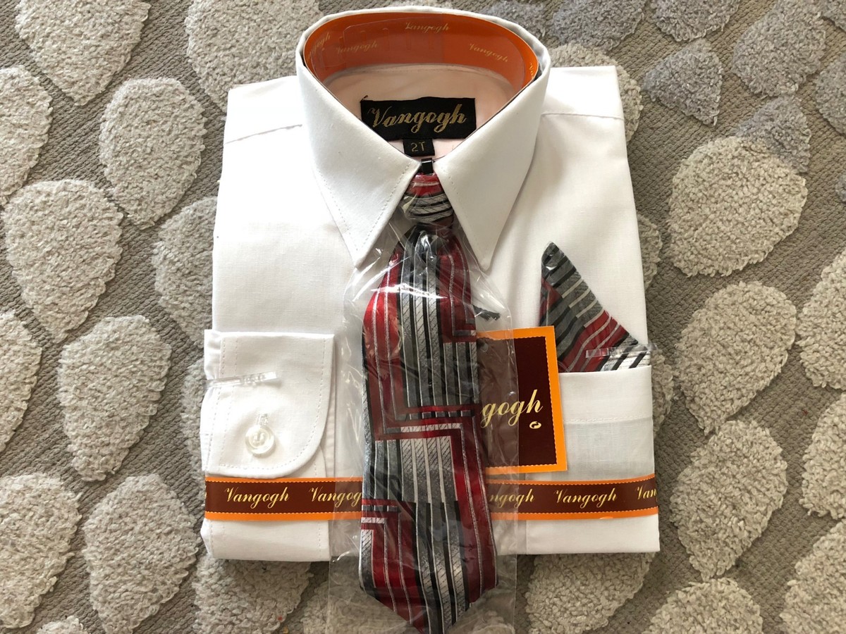 slim fit dress slacks Boys Long Sleeve Formal Dress Shirts and Ties