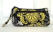 Vera Bradley Baroque Wristlet Black Multicolor Floral