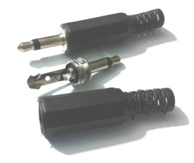 50 Pcs 3.5mm 1/8'' Mono Male Audio Jack Plug Adapter Connector Solder DIY