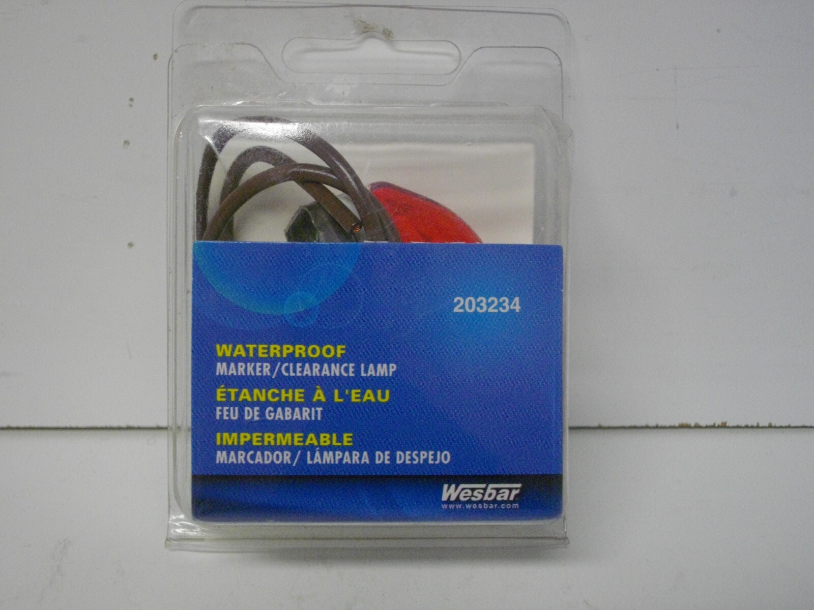 Wesbar 203234 Waterproof Red Side Marker Clearance Light