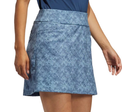 ADIDAS GOLF Women's ULTIMATE PRINT Skirt SKORT Crew Navy Hazy Sky Sz M NWT