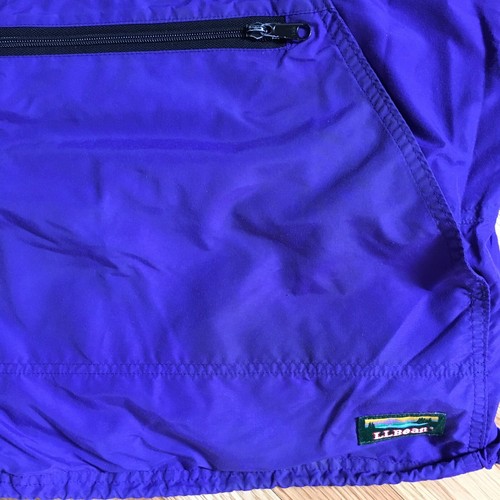 VTG 90s LL Bean Anorak Pullover Jacket Purple Nylon M - Picture 7 of 11
