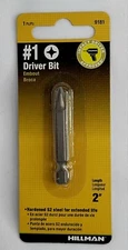 Hillman 2” #1 Phillips Driver Bit 9181 Impact Driver Hardened S2 Steel  NEW
