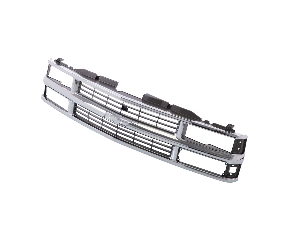 Chrome Grille w/Black Insert For 94-99 Chevy C/K Pickup Suburban Tahoe Blazer Foto 2 de 4
