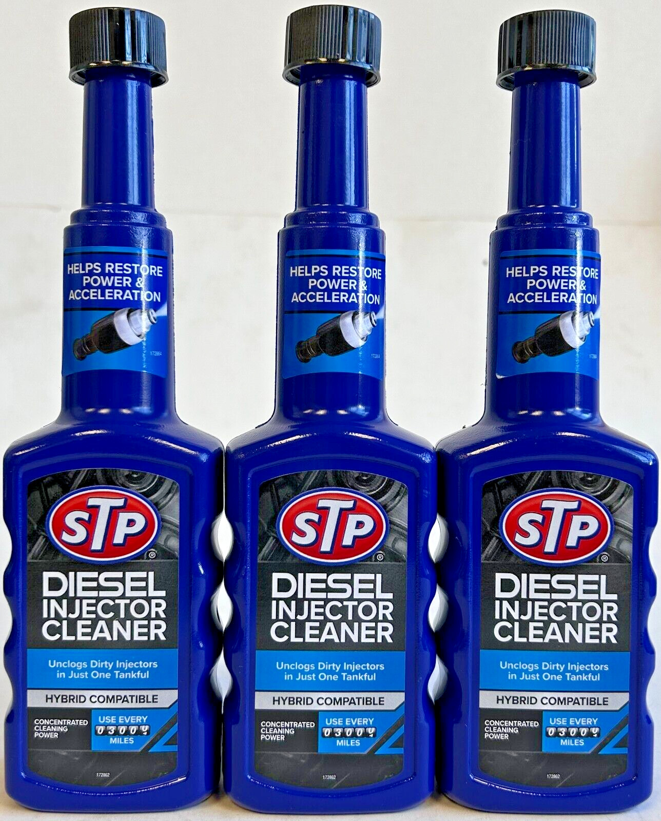 STP DIESEL INJECTOR CLEANER FOR DIESEL CARS CLEARS CLOGGED INJECTORS -3x200ml