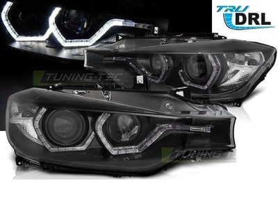 Faros proyectores con LED DRL Angel Eyes for BMW F30 F31 11-15 negro LPBMI8WL XI