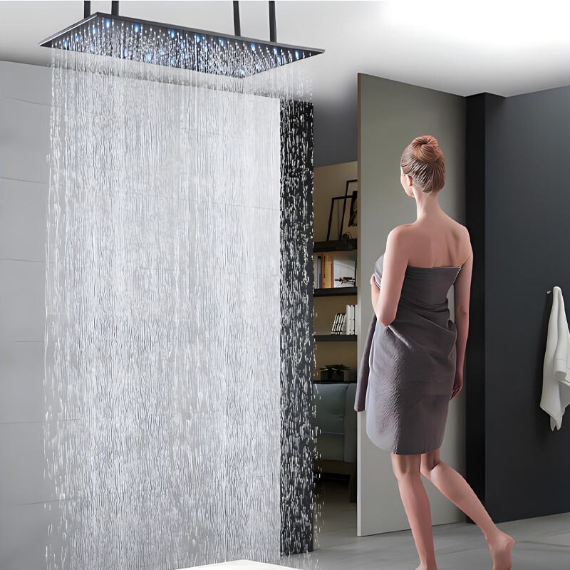 CES 16x32 LED High Pressure Luxury Rain Shower Head, Full Body