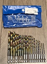 VIM Tools 19pc 1/4  Hex Quick Change Drill Bit Set 3/32" to 3/8" W/ Pouch #PSD19