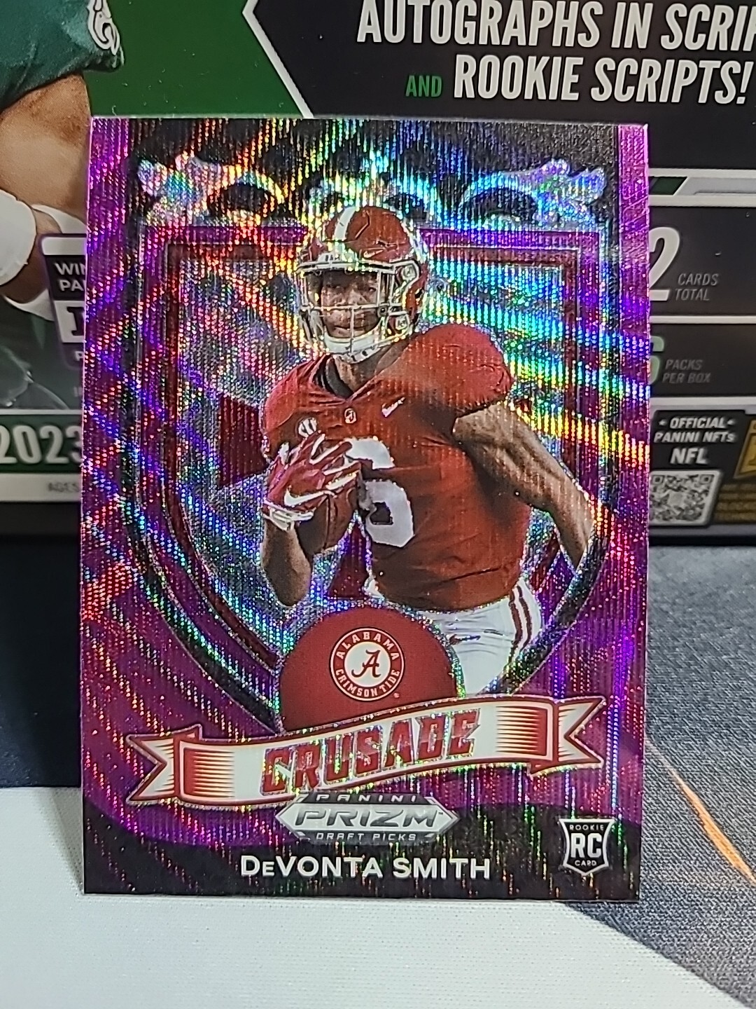 2021 Panini Prizm Draft Picks - Crusade Purple Wave Prizm #165 Devonta Smith