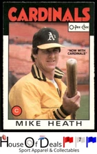 1986 O-Pee-Chee Mike Heath St. Louis Cardinals Baseball Card