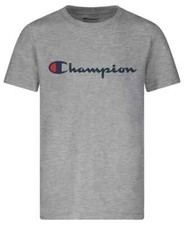 CHAMPION Big Boys Classic Script Graphic Short Sleeve Tee Gray PICK SIZE