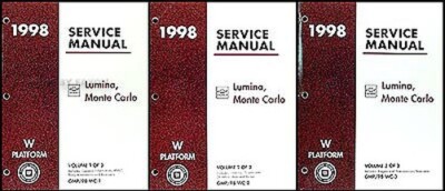 1998 Chevy Lumina Und Monte Carlo Shop Manuell 3 Band Set Chevrolet Service OEM