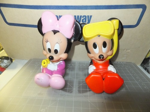 Vintage 1991 Mattel BABY SCUBA MICKEY MOUSE MINNIE MOUSE Bad Wasser Spielzeug