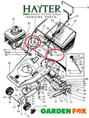 Hayter Spring Genuine early Hayter Harrier48 (1986-1998) pair of FLAP SPRINGS 219096 ...