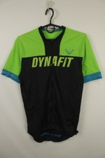 Dynafit Black/Green Polyester Short Sleeve Medium Wash Cycling Jersey S