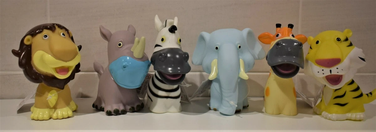 RUBBER ANIMALS WITH A SQUEAK CHILDREN Or DOG TOY LION TIGER ZEBRA