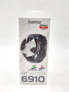 Hama Smartwatch 6910 Fit Watch GPS, Großes Display, wasserdicht, Black #KT7475X-