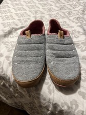 OluKai Lania Slippers Comfort Lounge Slip On Gray Pink Size 8