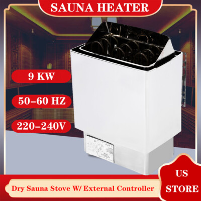 NEW 6KW 9KW Sauna Heater Stove Dry Sauna Stove w/ External Controller