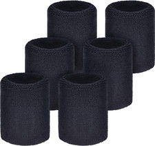 6 Pack Munequeras Deportivas Munequeras Absorbentes para Tenis Futbol Baloncesto