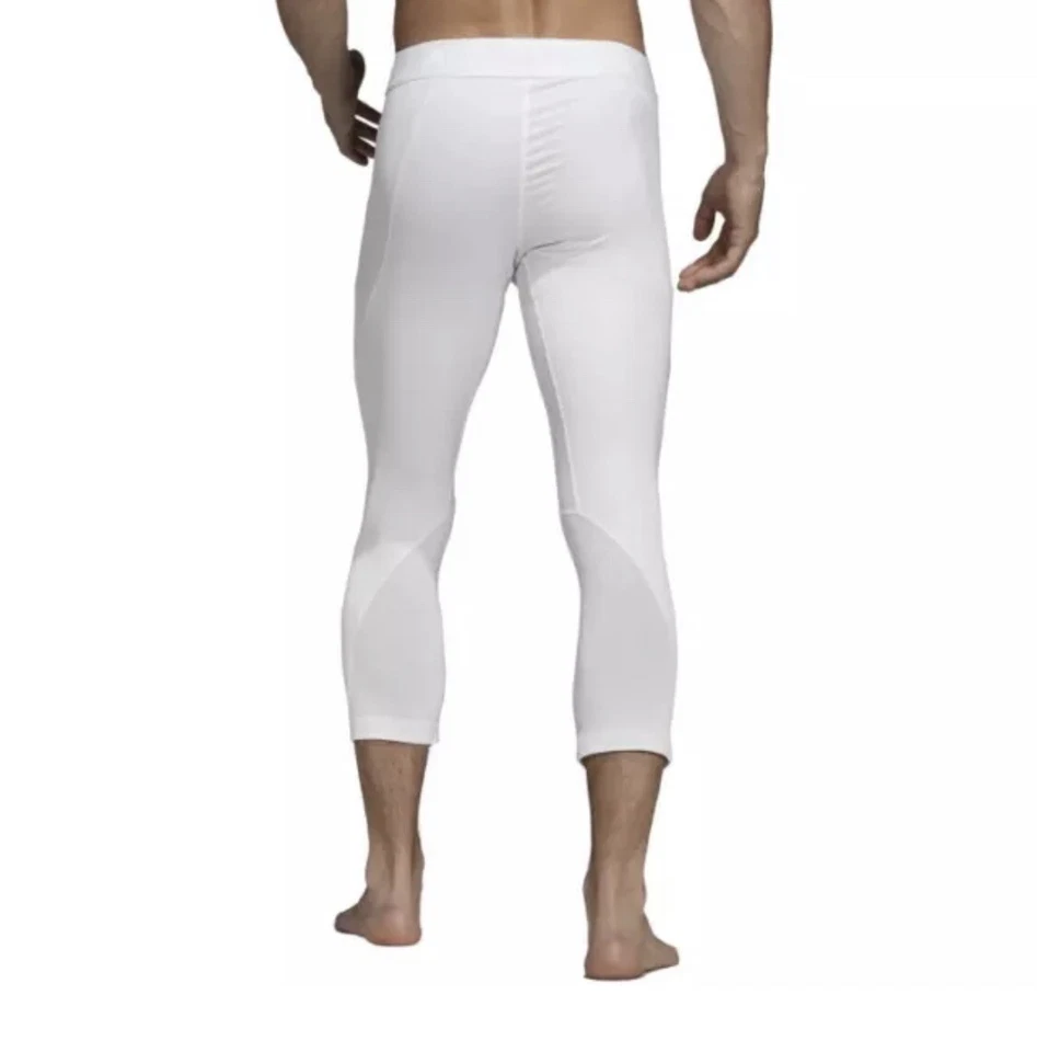 Adidas Men’s AlphaSkin Base Layer White 3/4 Athletic Tights CD7189!!!(2XL) - Image 3 of 3