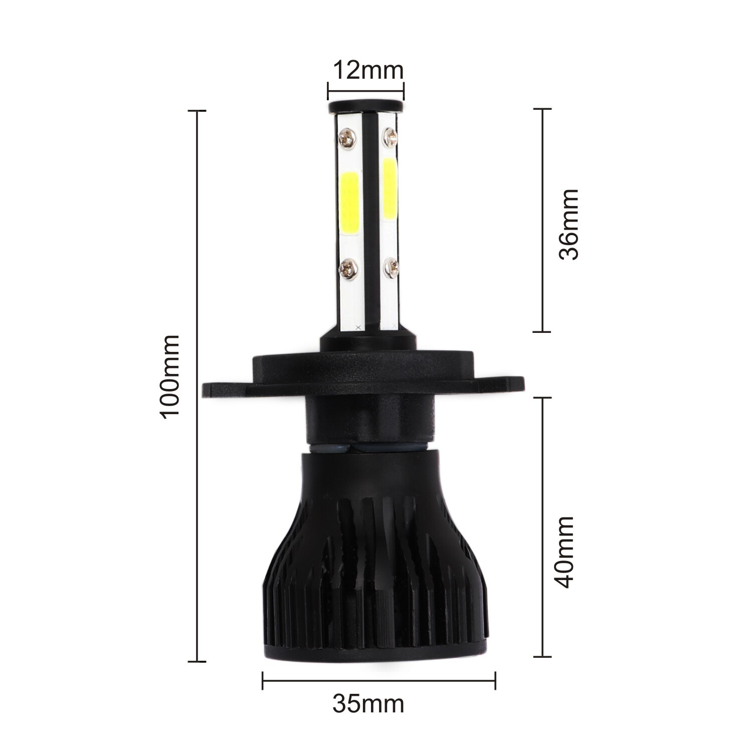 Kit De Bombillas LED H4/9003 Para Coche | 8000LM, 6000K Blanco, Luz Alta/Baja, IP67