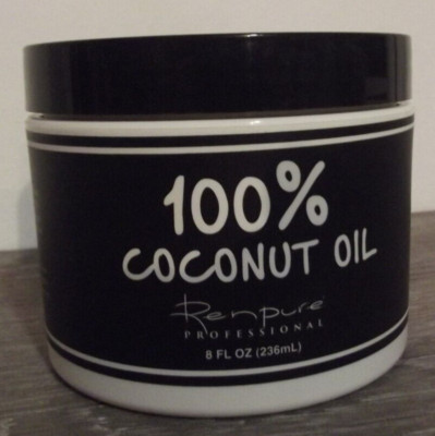 Renpure Professionals 100% Organic Coconut Oil Jar 8 FL OZ USDA Organic Sealed