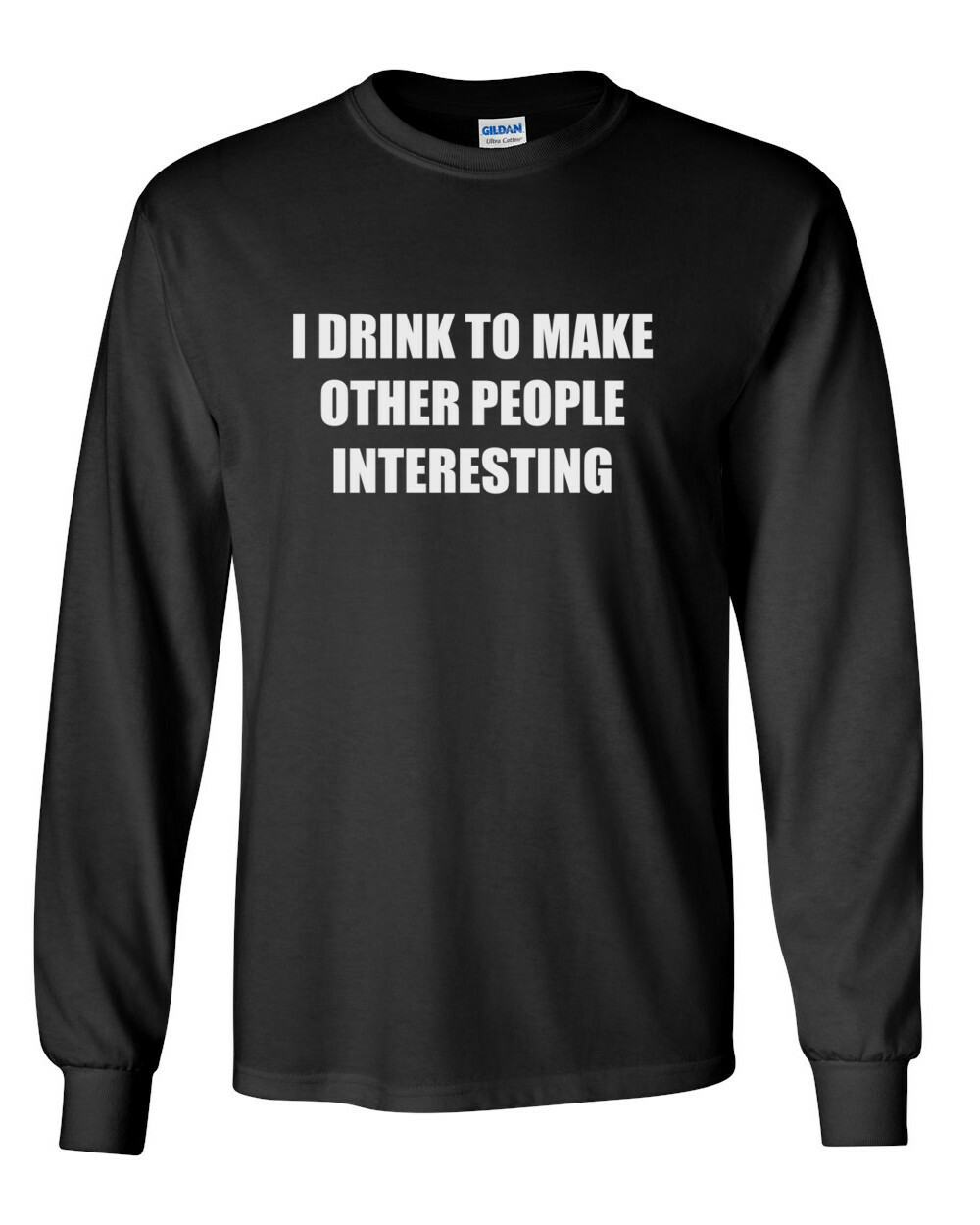 ALTRA Camicia manica lunga bevo per rendere interessanti altre persone divertente regalo natale