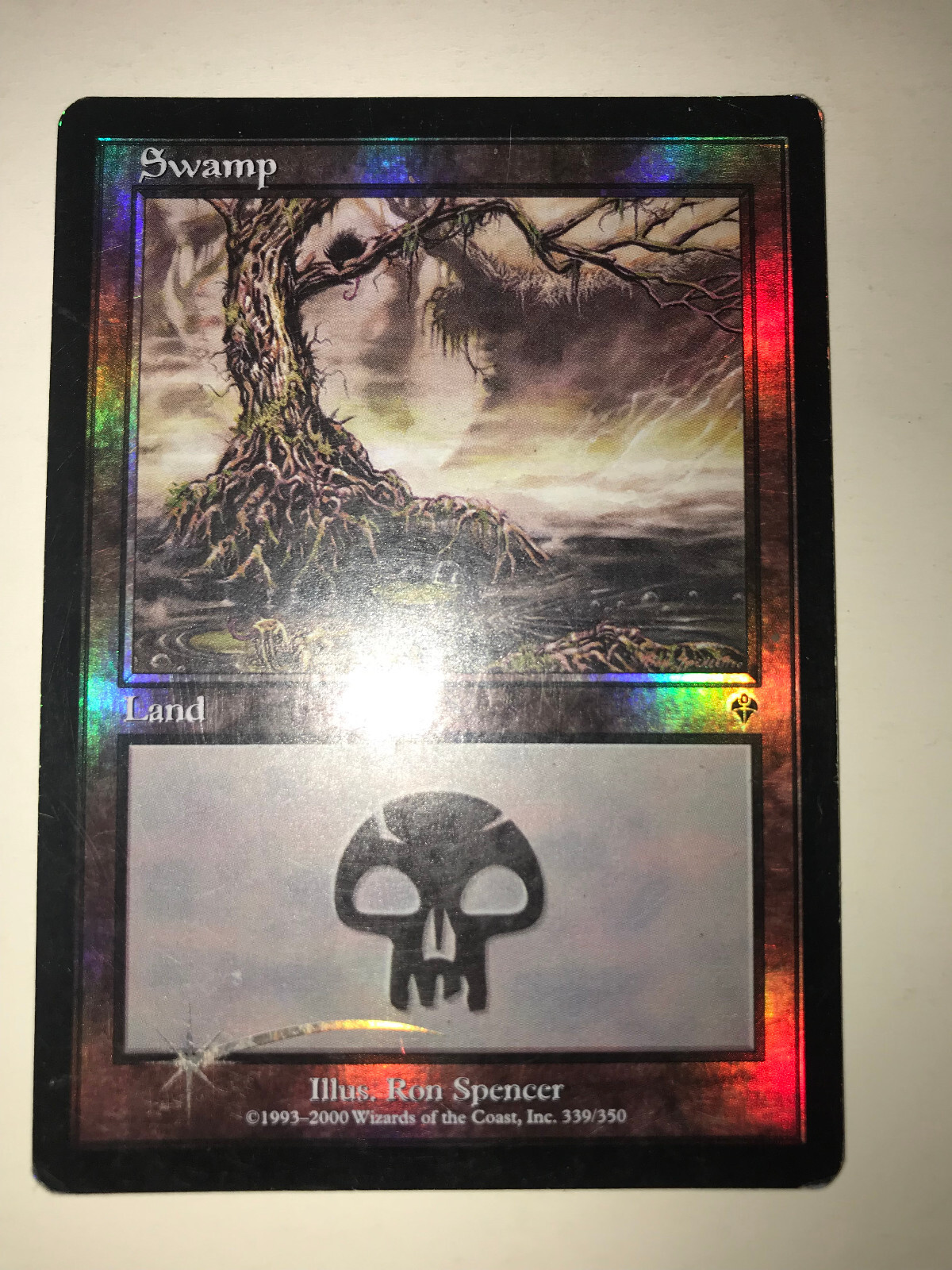 Swamp FOIL - MTG Magic - Invasion 339 - Vintage - LP