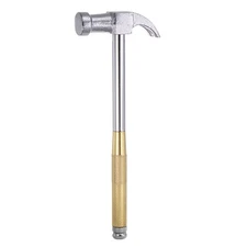 6 in 1 Mini Multifunction Claw Hammer W Slotted Phillips Screwdriver,Gold Tone