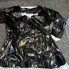 Misfitz black PVC &  White Lace Maids Outfit SIZE 3XL CD TV Goth Sexy