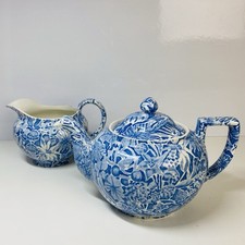 Burleigh Scilla Lillian Delevoryas Teapot And Milk Jug - Excellent Condition