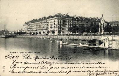 Ak Genève Genf Schweiz, Quai du Mont Blanc - 4562597