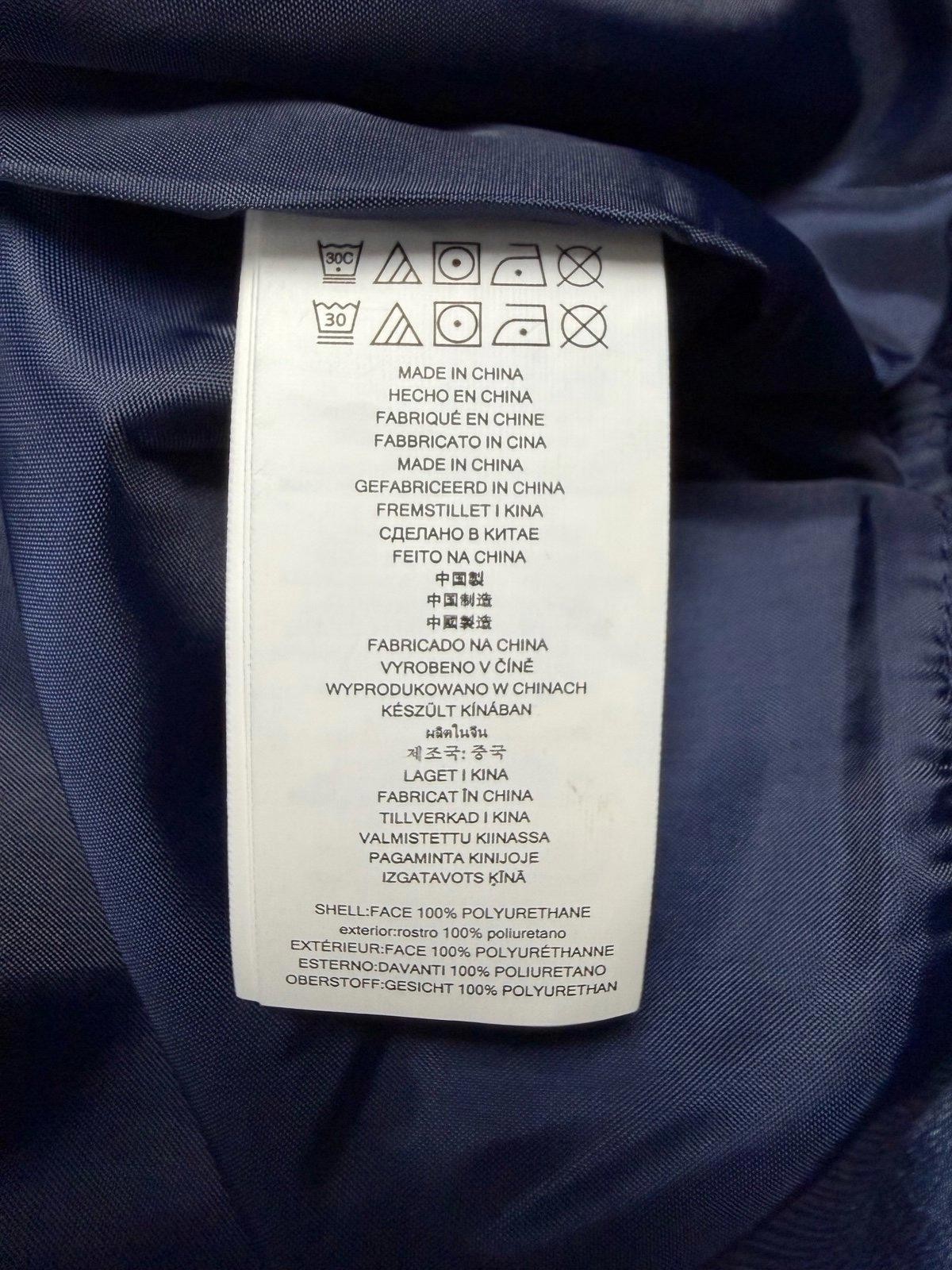 NWT Michael Kors True Navy Blue Leather Bomber Jacket Women's Size Small Zip thumbnail 5