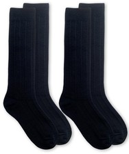 Jefferies Socks Girl's Rayon Derived From Bamboo School Uniform Small, Black