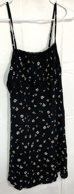 Art Class Size XXL Black Spaghetti Strap Sunflower Dress