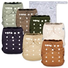 Cloth Diaper Cover, Reusable Cover with Snap Closure, Shell for Prefold, Flat...