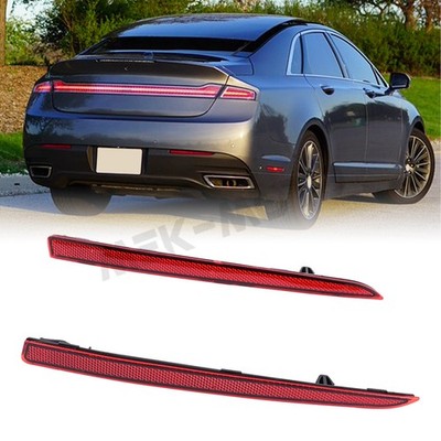 2x Rear Bumper Brake Light Reflector For Lincoln MKZ 2013-2020 RH+LH Side