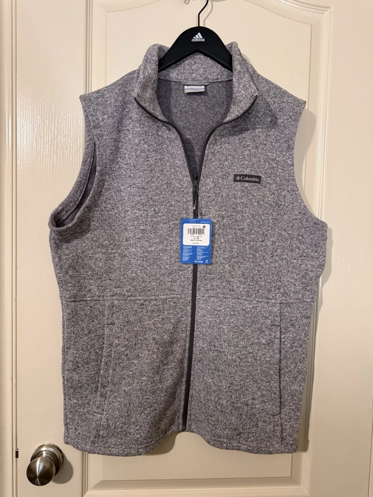 Columbia 209575 Men's Alto Pass Fleece Vest City Heather Grey Men's Large