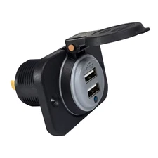 12V Car Cigarette Lighter Power Socket Female Plug Flush Mount Panel for Boat Ma