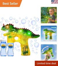 Dinosaur Bubble Gun for Kids Automatic Bubble Machine Toy, Outdoor Bubble Mak...