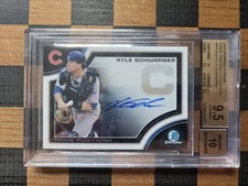 Kyle Schwarber 2015 Bowman Chrome Prime Positions Auto RC BGS 9.5 Auto 10