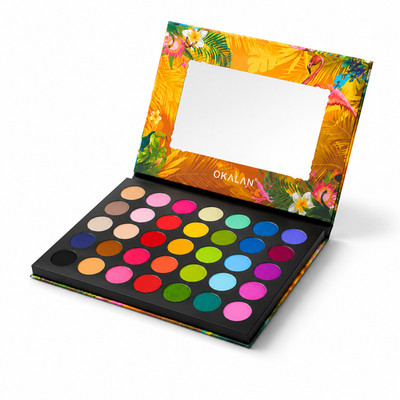 Okalan Color Burst II-35 Matte+Shimmer Shadows Palette