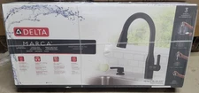 Delta Marca One Handle Black Pulldown Kitchen Faucet 19780Z-BLSD-DST