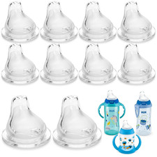 10-Pack Sippy Spouts Compatible with NUK Active Cup and Learner Cup