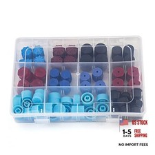 Car Auto R134a AC A/C System Valve Core Dust Caps Set - Air Seal Air