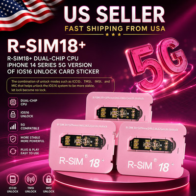 R-SIM18+ RSIM 18+ Nano Unlock Card For iPhone 14 Plus 13 12 11 Pro Max XR iOS 16