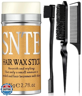 Samnyte Wax Stick for Hair and Styling Combs 4Pcs, Wigs Slick Edge Control, T