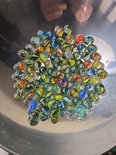 Vintage Lot Of Cats Eye Marbles 1 LB. G