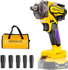 Cordless Impact Wrench for Dewalt 20V Battery,1/2 Inch Power Impact Wrench, Brus